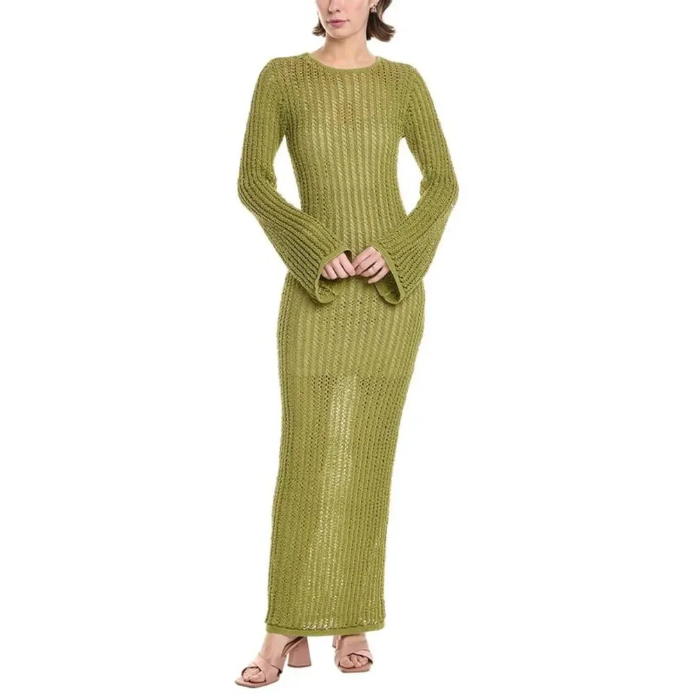 Ronny Kobo Womens  Exa Knit Maxi Dress, Green